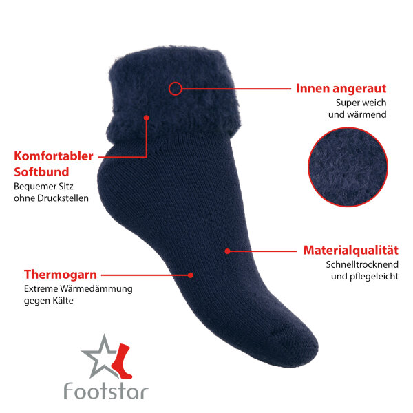 1 Paar Extra Thermo Winter Socken schwarz, 8,95 €