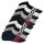 Footstar Damen & Herren Sneaker Socken mit Blockringeln (10 Paar) Kurze Sportsocken - Sneak It!