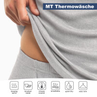 MT Damen Ski- & Thermowäsche Set - warme Unterwäsche Langarm mit weicher Innenseite - Sports Grey M