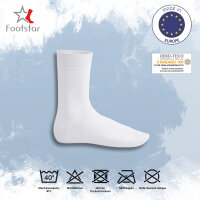 Footstar Herren & Damen Baumwollsocken (10 Paar), Klassische Socken aus Baumwolle - Everyday! - Weiß 47-50