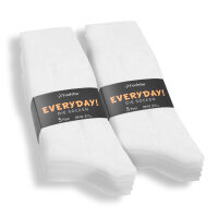 Footstar Herren & Damen Baumwollsocken (10 Paar), Klassische Socken aus Baumwolle - Everyday! - Weiß 47-50