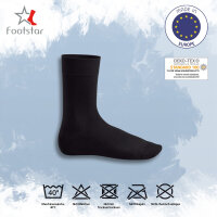 Footstar Herren & Damen Baumwollsocken (10 Paar), Klassische Socken aus Baumwolle - Everyday! - Schwarz 35-38