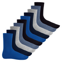 Footstar Herren & Damen Baumwollsocken (10 Paar), Klassische Socken aus Baumwolle - Everyday! - Jeanstöne 39-42