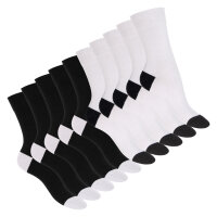 Footstar Damen und Herren Baumwoll-Socken (10 Paar) mit...