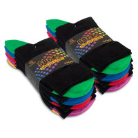 Footstar Damen und Herren Baumwoll-Socken (10 Paar) mit...