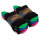 Footstar Damen und Herren Baumwoll-Socken (10 Paar) mit abgesetzter Ferse und Spitze - Schwarz 35-38