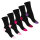 Footstar Damen und Herren Baumwoll-Socken (10 Paar) mit abgesetzter Ferse und Spitze - Berry 39-42